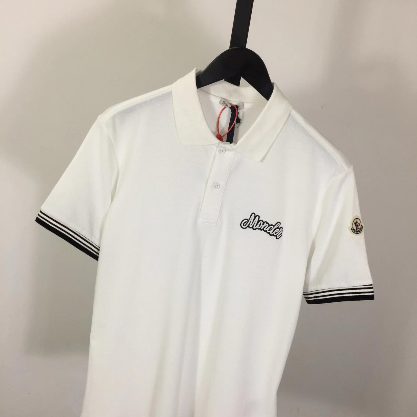 Moncler Logo Cotton Polo Shirt - DesignerGu