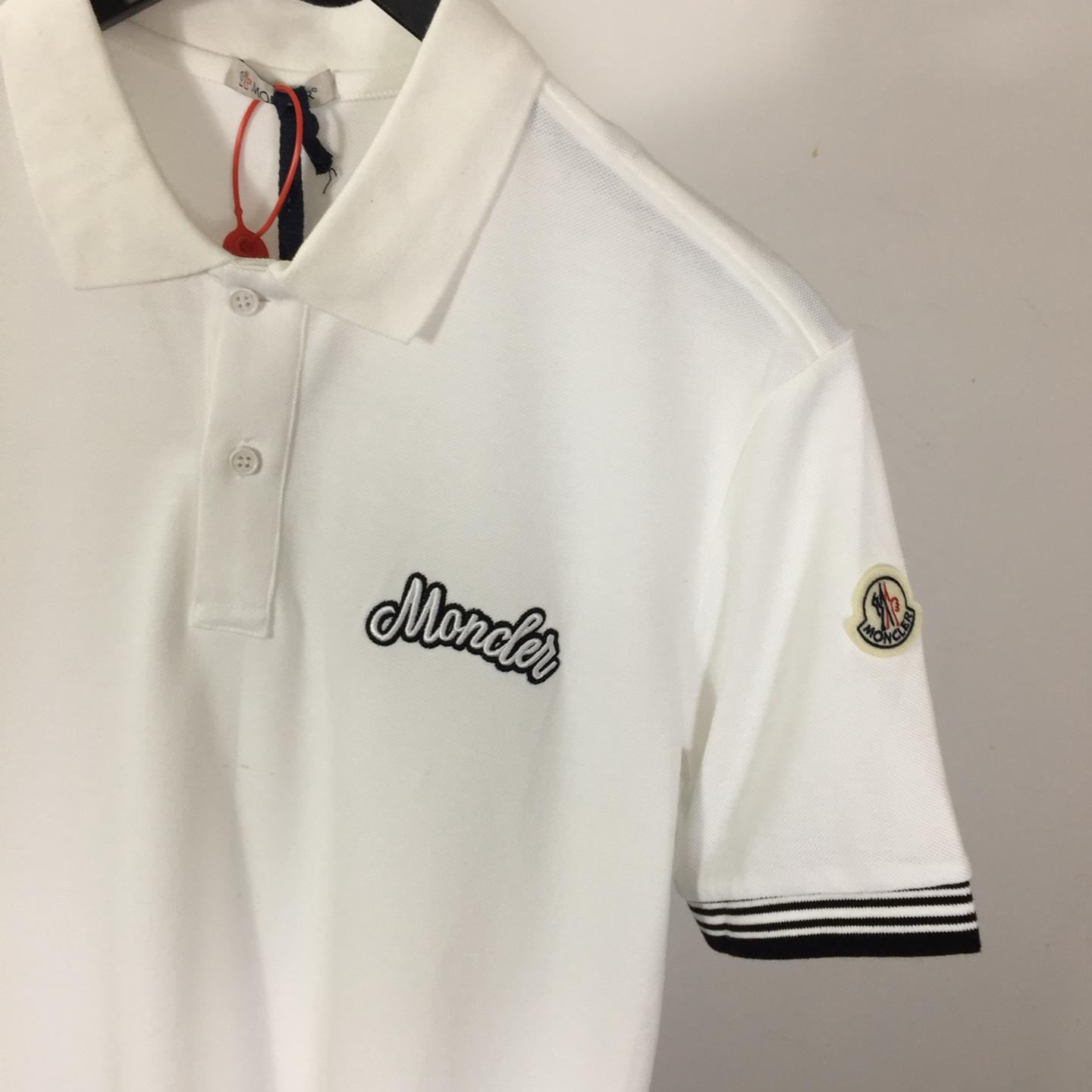 Moncler Logo Cotton Polo Shirt - DesignerGu
