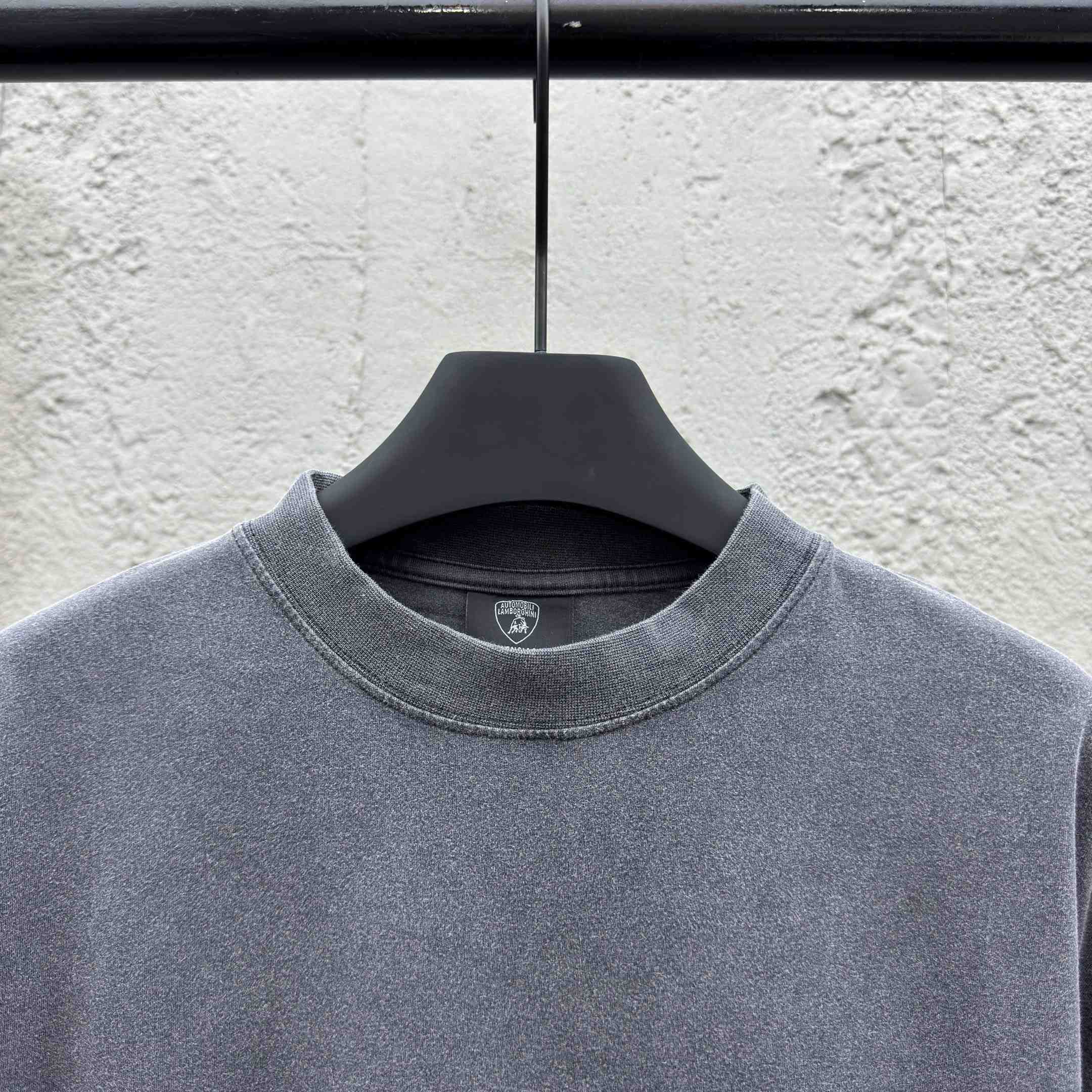 Balenciaga Automobili Lamborghini Oversized T-Shirt In Faded Black Dry Jersey - DesignerGu