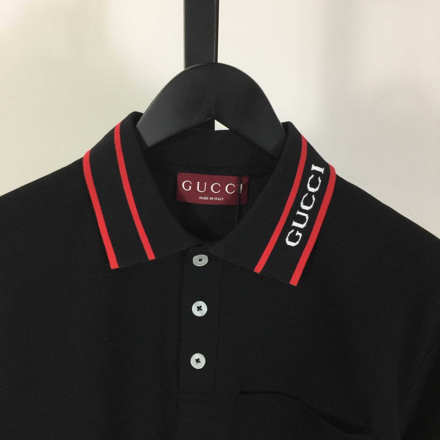 Gucci Cotton Piquet Polo Shirt - DesignerGu