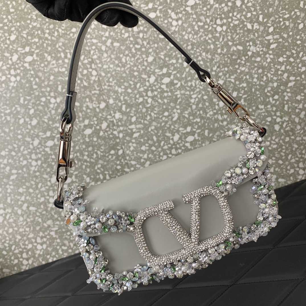 Valenti Garavani Locò Small Embroidered  Shoulder Bag - DesignerGu