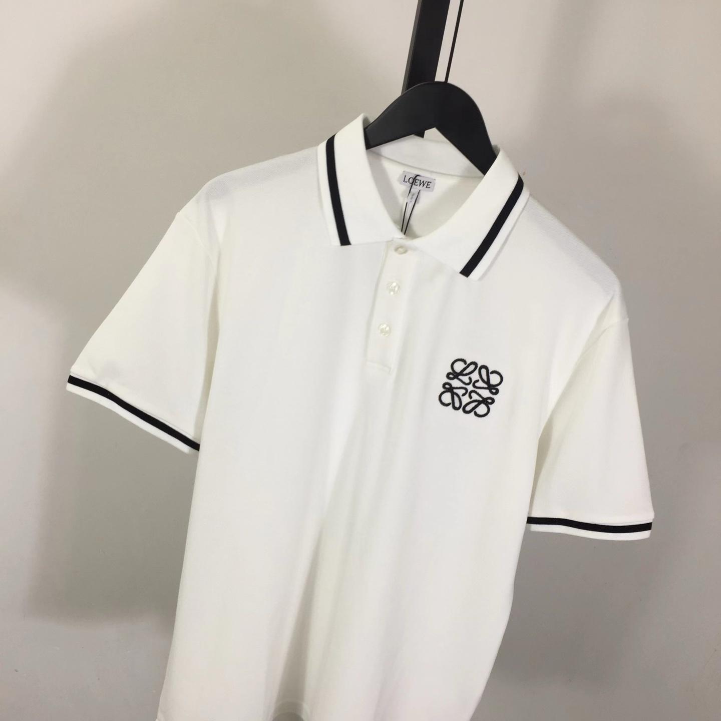Loewe Logo Cotton Polo Shirt - DesignerGu