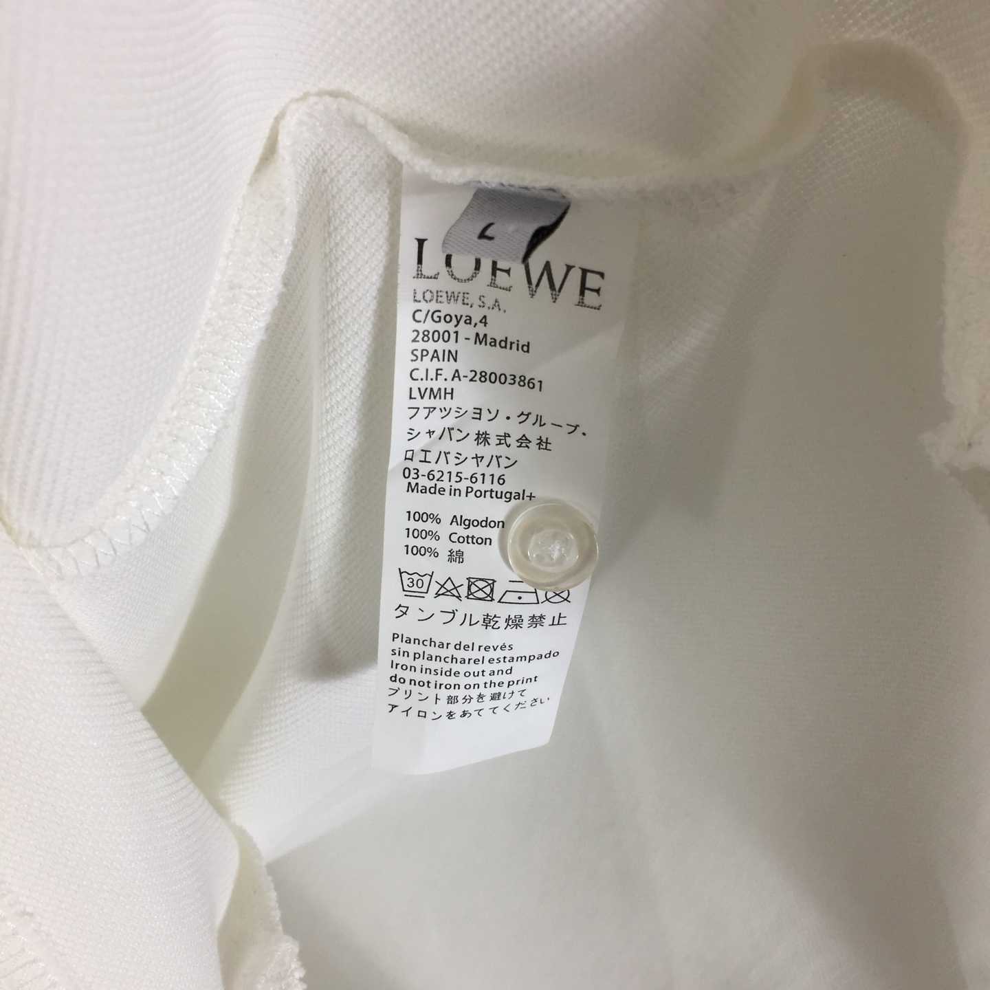 Loewe Logo Cotton Polo Shirt - DesignerGu