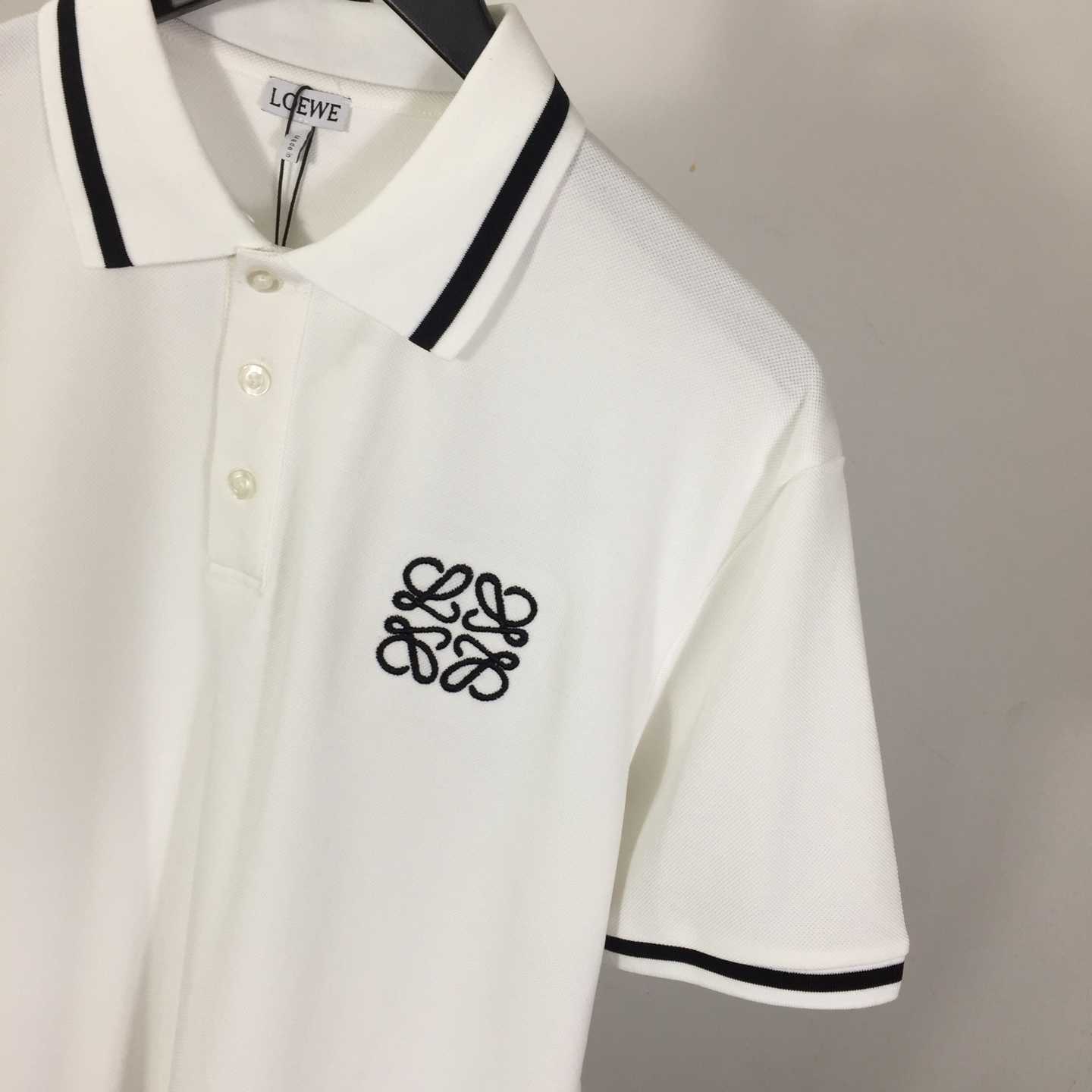 Loewe Logo Cotton Polo Shirt - DesignerGu