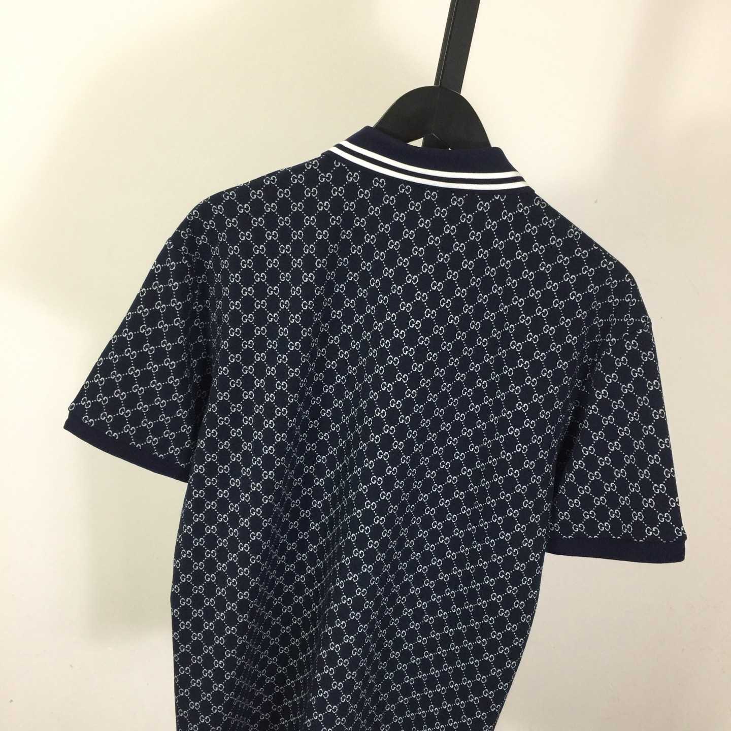 Gucci GG Cotton Jersey Jacquard Polo Shirt - DesignerGu