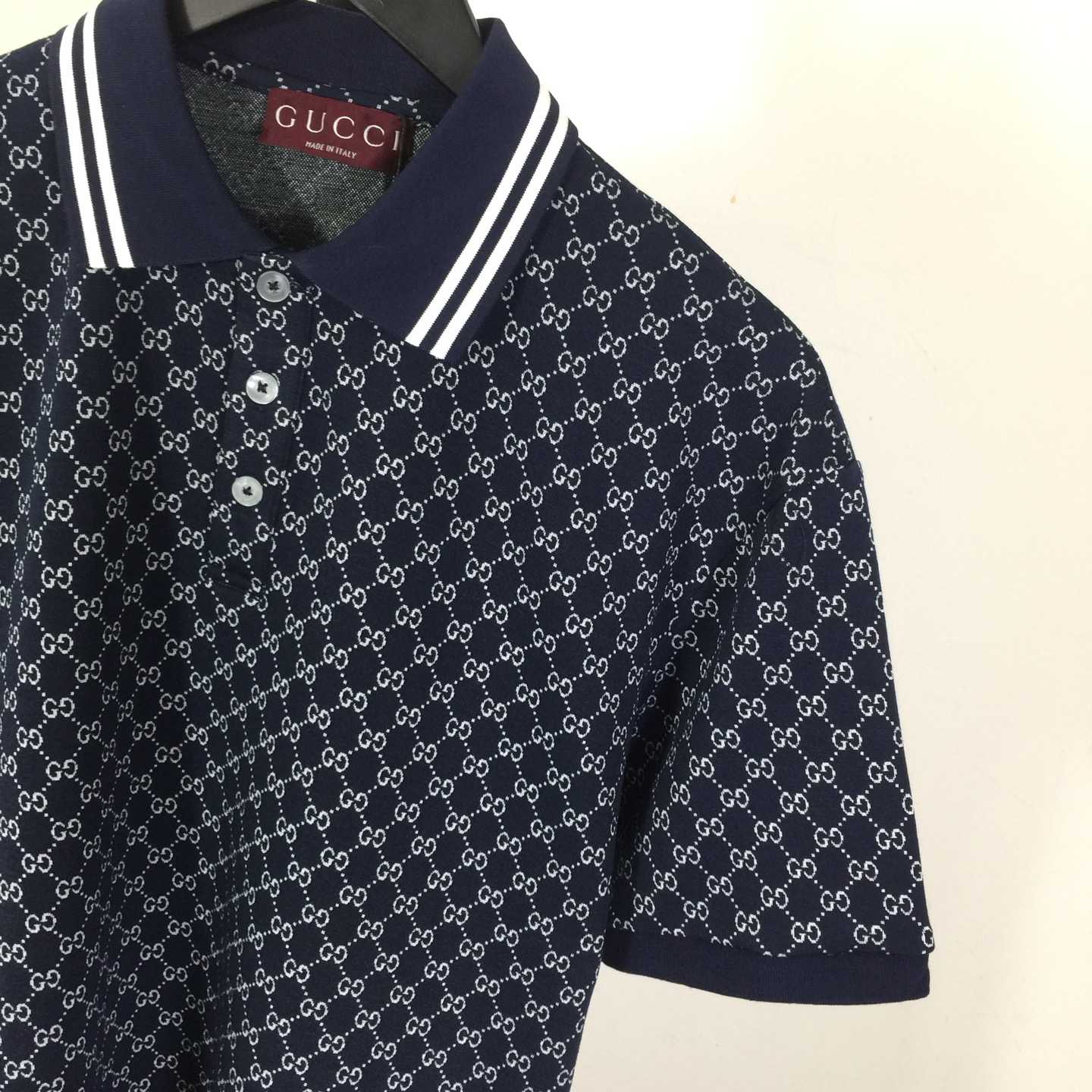 Gucci GG Cotton Jersey Jacquard Polo Shirt - DesignerGu