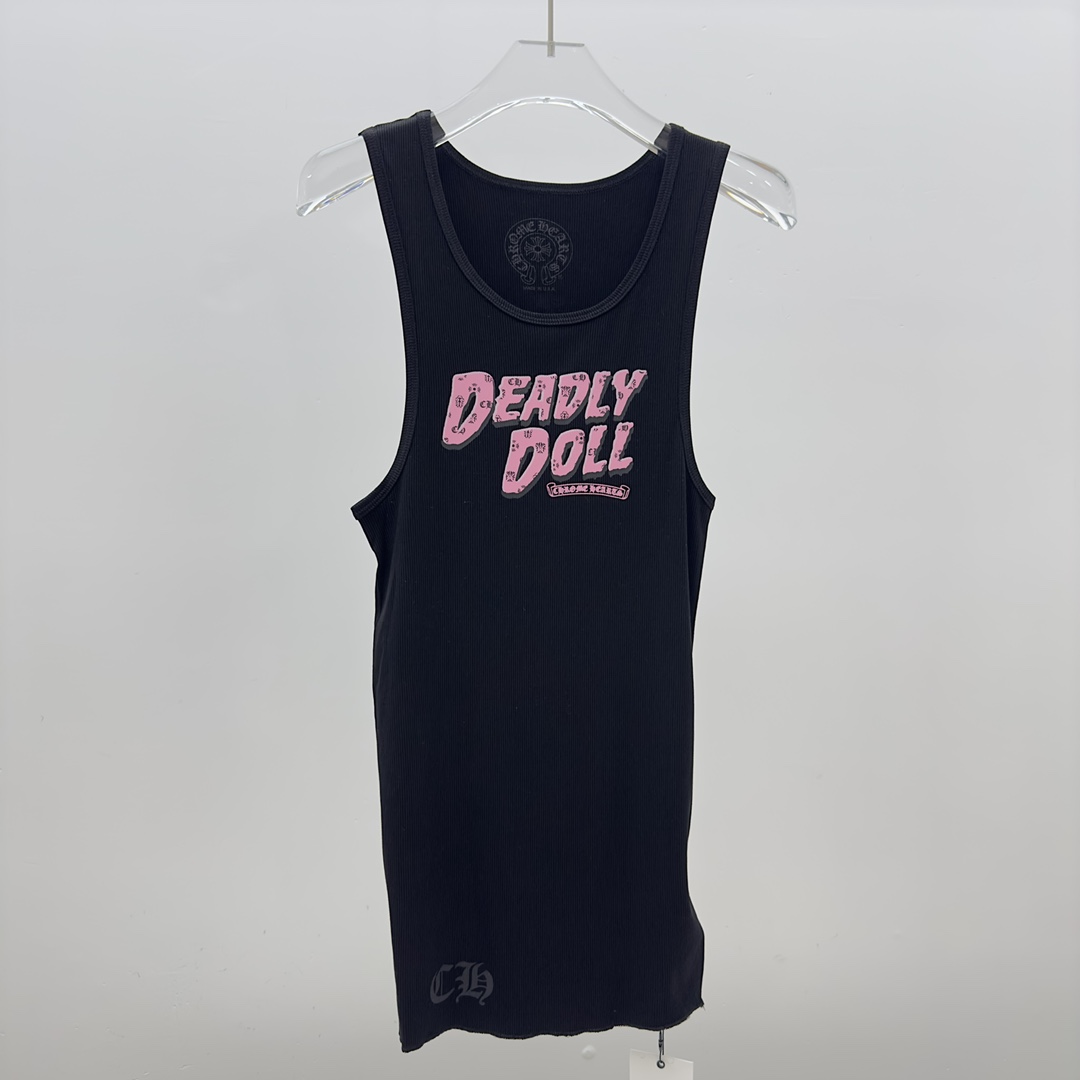 Chrome Hearts x Deadly Doll Tank Top Black/Pink  - DesignerGu