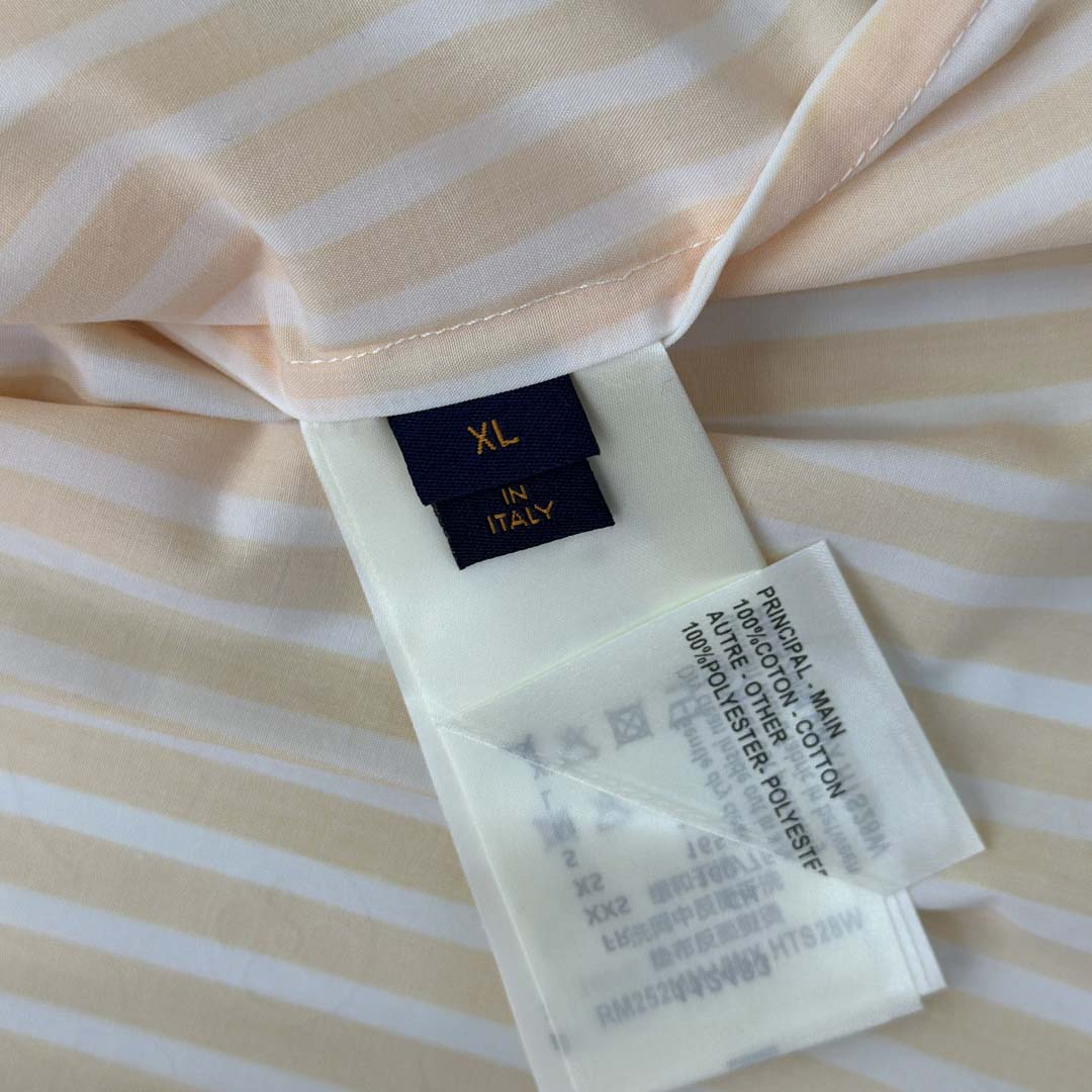 Louis Vuitton Monogram Striped Patchwork Short-Sleeved Shirt   1AHVWT - DesignerGu