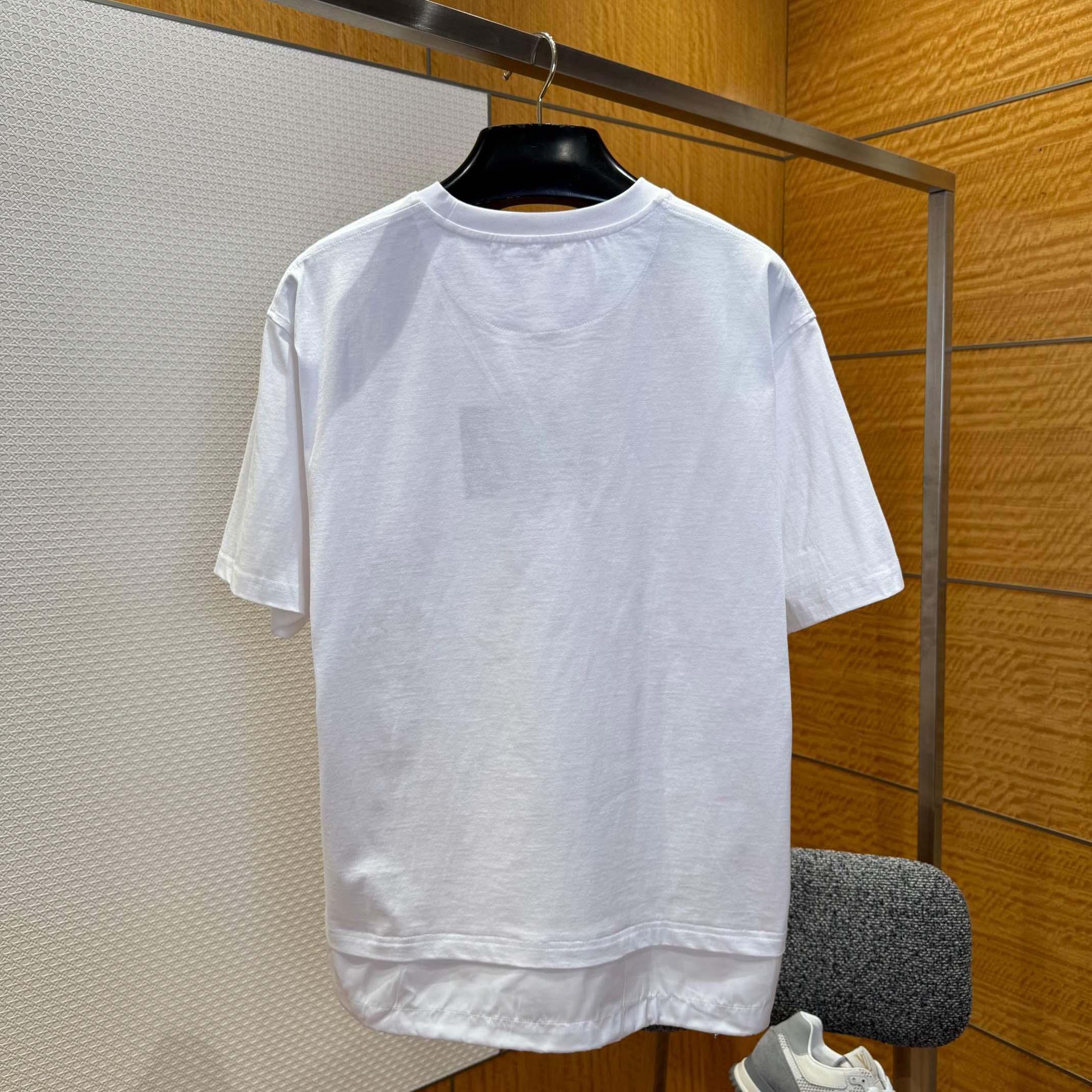 Prada Logo-print Layered-detail T-shirt - DesignerGu