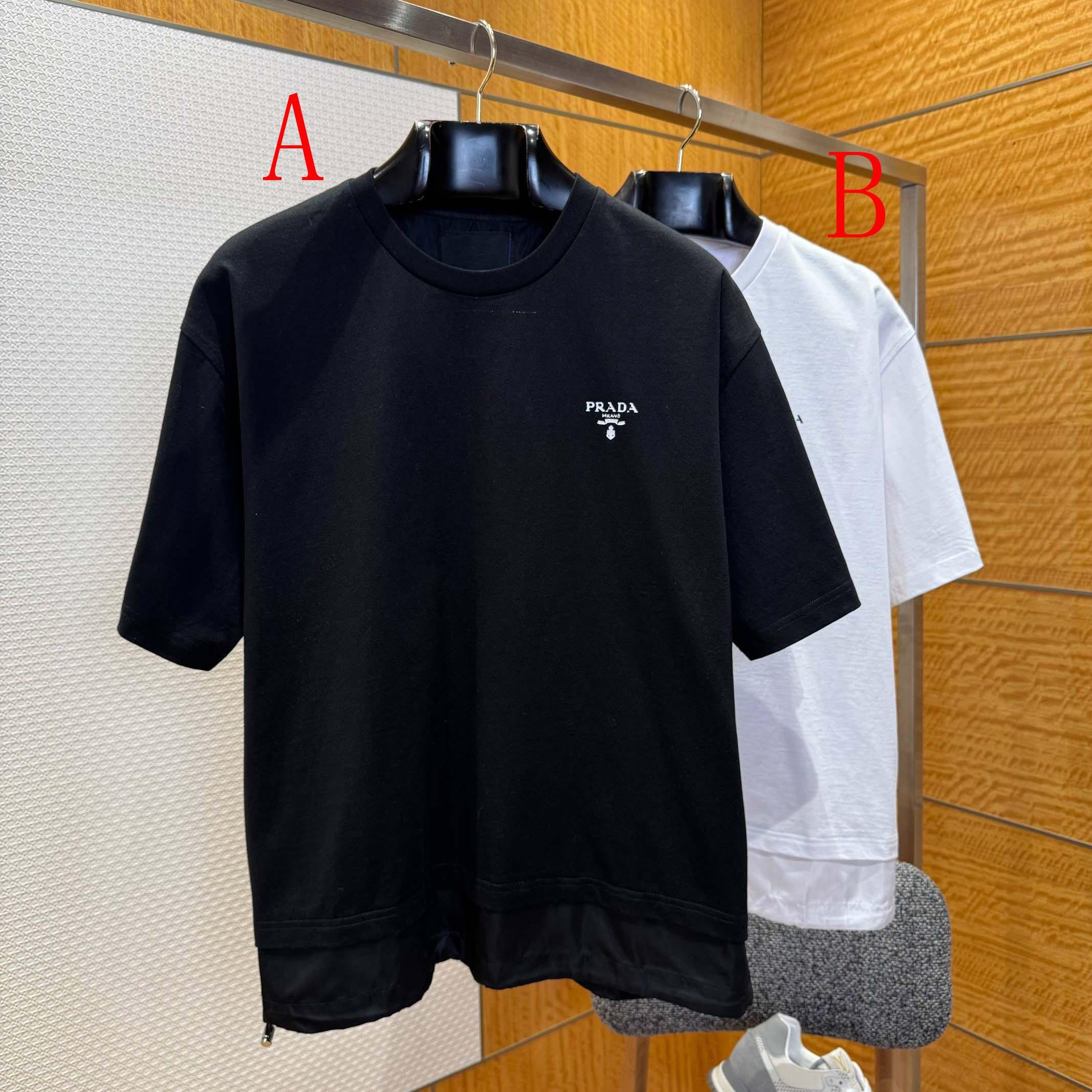 Prada Logo-print Layered-detail T-shirt - DesignerGu