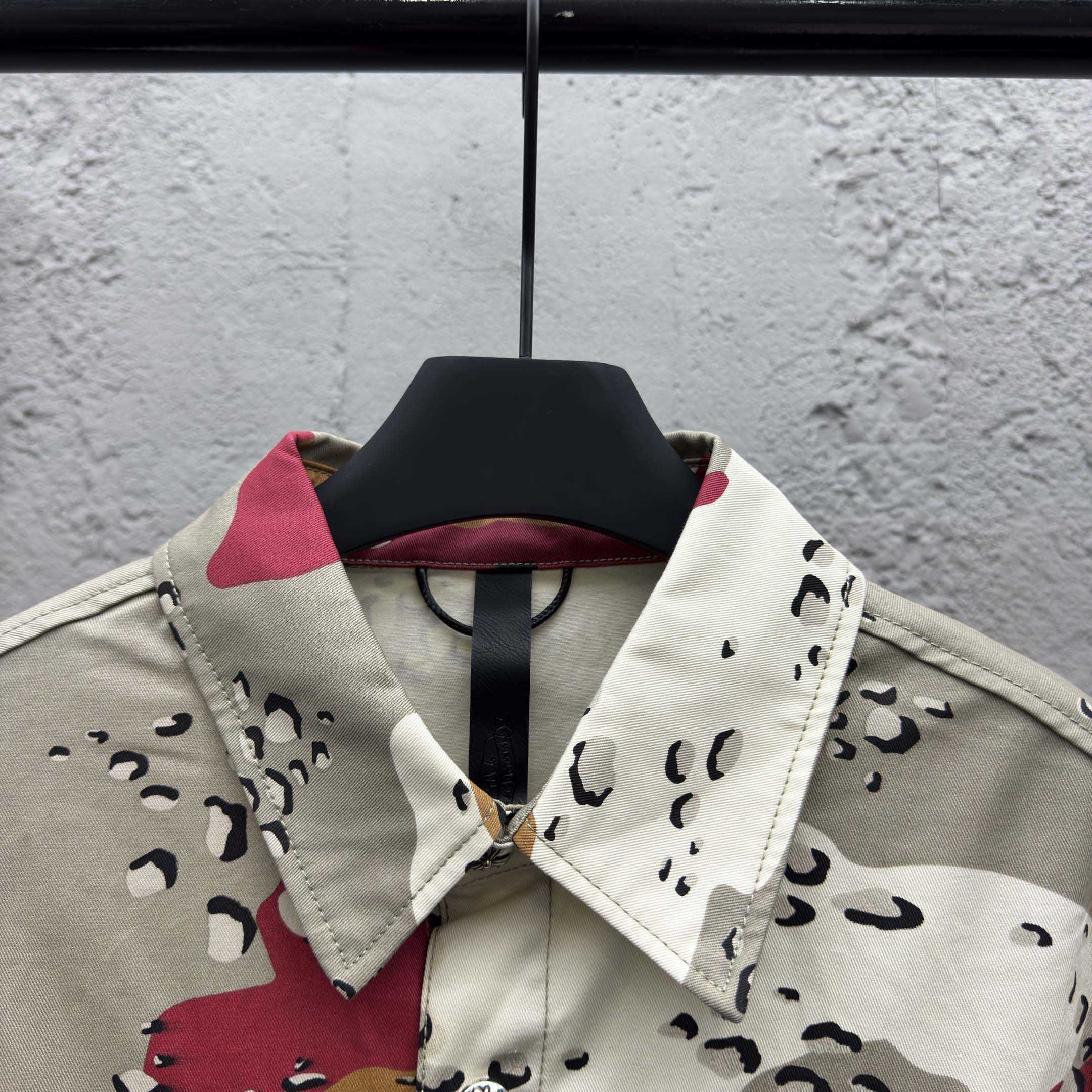 Chrome Hearts Matty Boy Sex Records Camo Cropped Button Up - DesignerGu