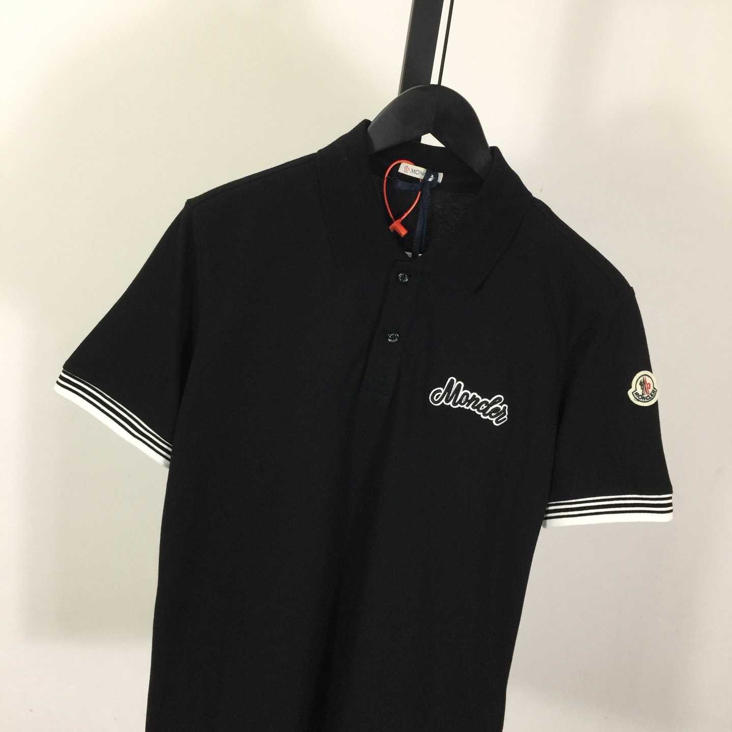 Moncler Logo Cotton Polo Shirt - DesignerGu
