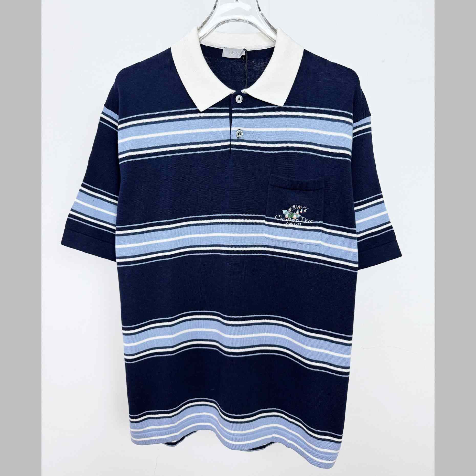 Christian Dior Couture Lily of the Valley Polo Shirt  - DesignerGu