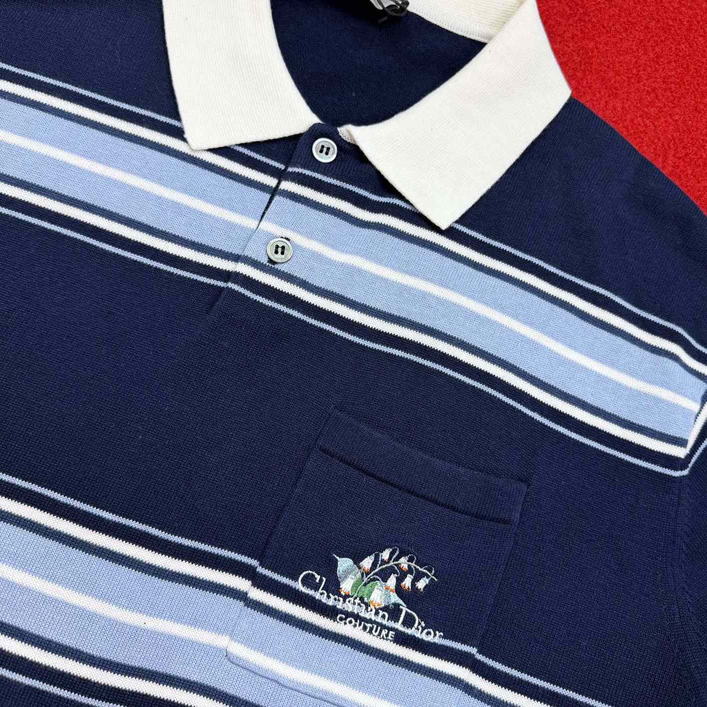 Christian Dior Couture Lily of the Valley Polo Shirt  - DesignerGu