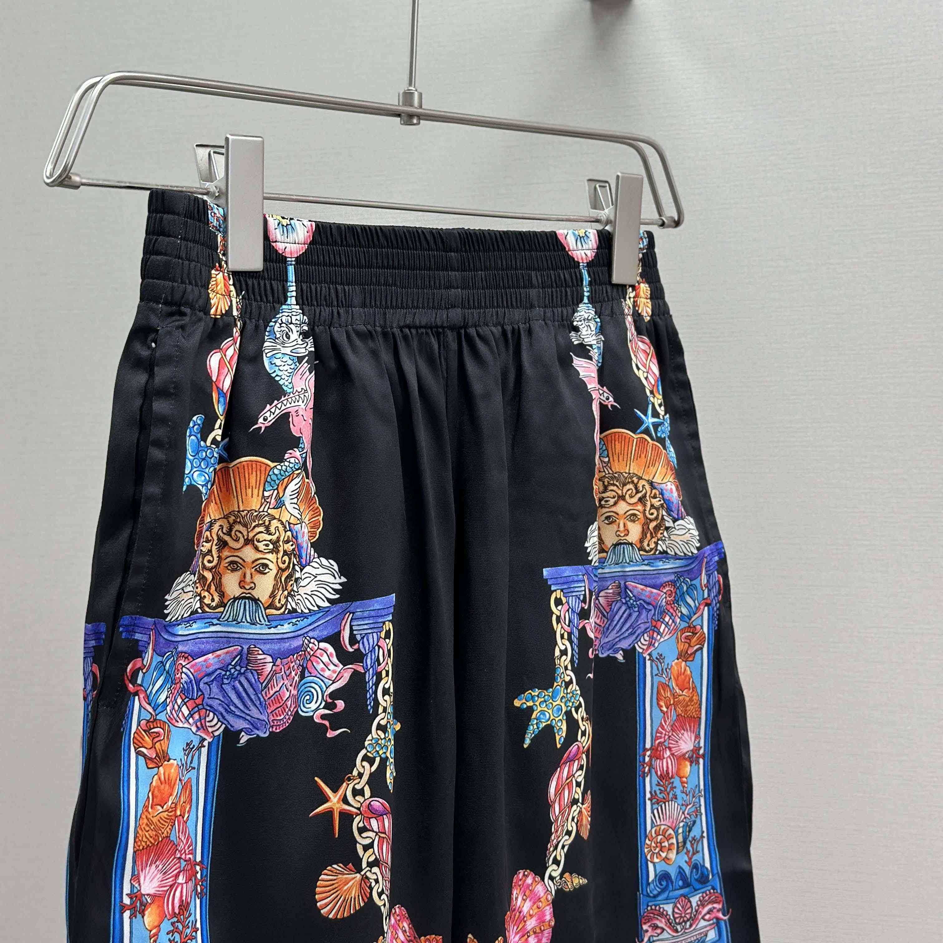 Versace Coral Theatre Silk Shirt & Silk Shorts - DesignerGu