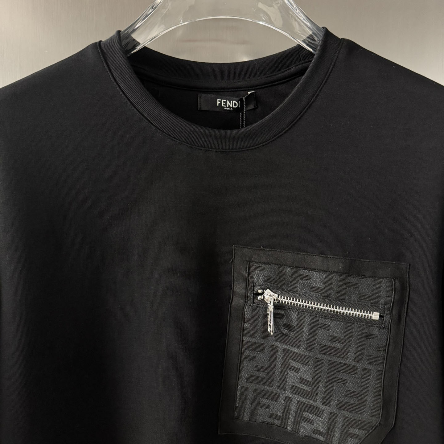 Fendi Black Jersey T-shirt - DesignerGu