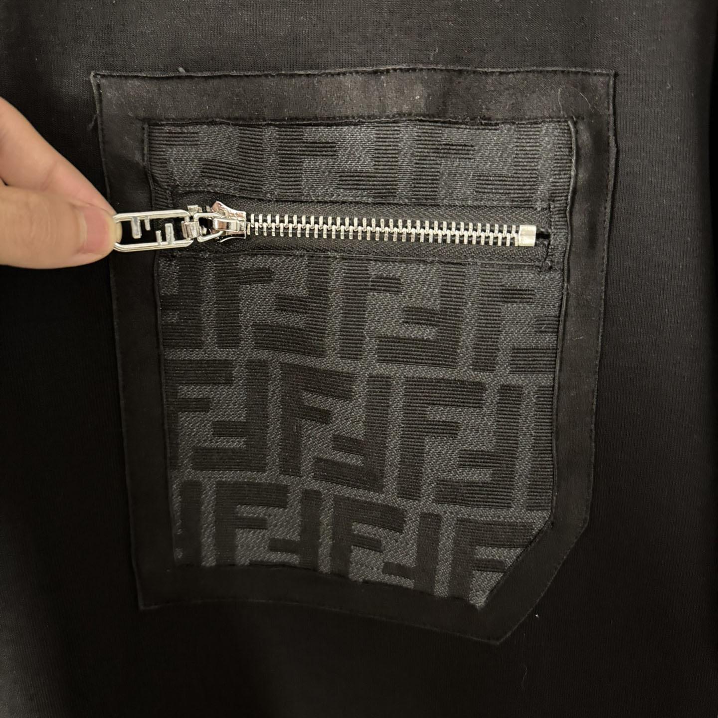 Fendi Black Jersey T-shirt - DesignerGu