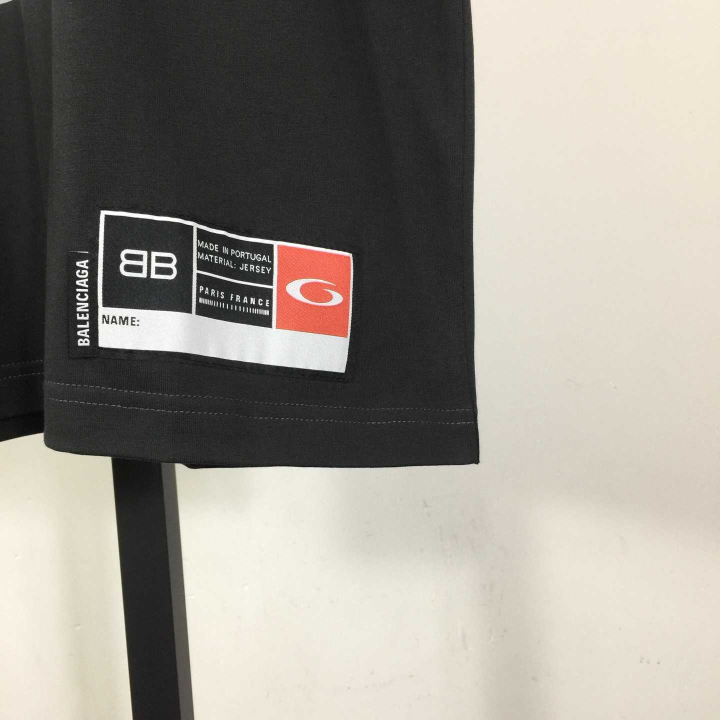 Balenciaga Basketball Series - Oversized T-Shirt in washed black vintage jersey - DesignerGu
