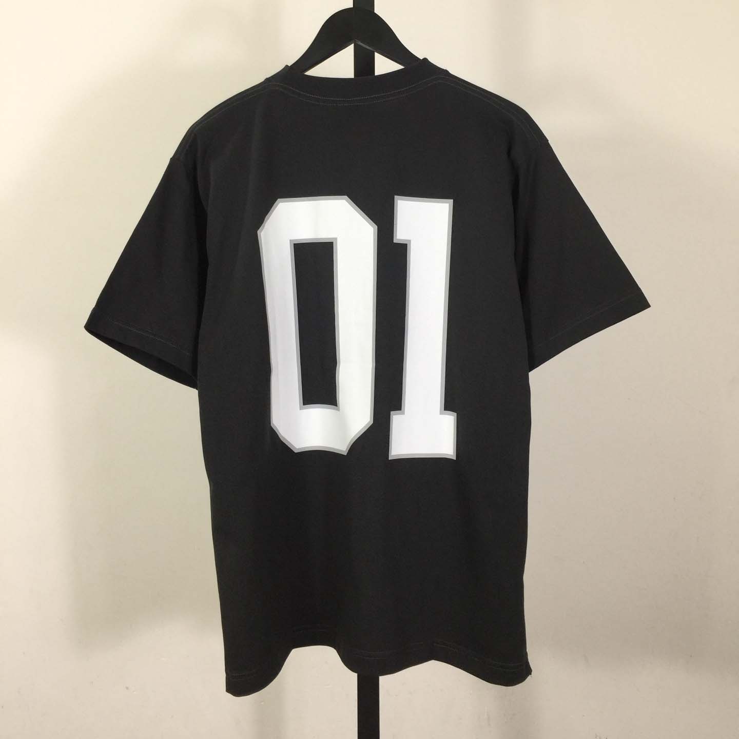 Balenciaga Basketball Series - Oversized T-Shirt in washed black vintage jersey - DesignerGu