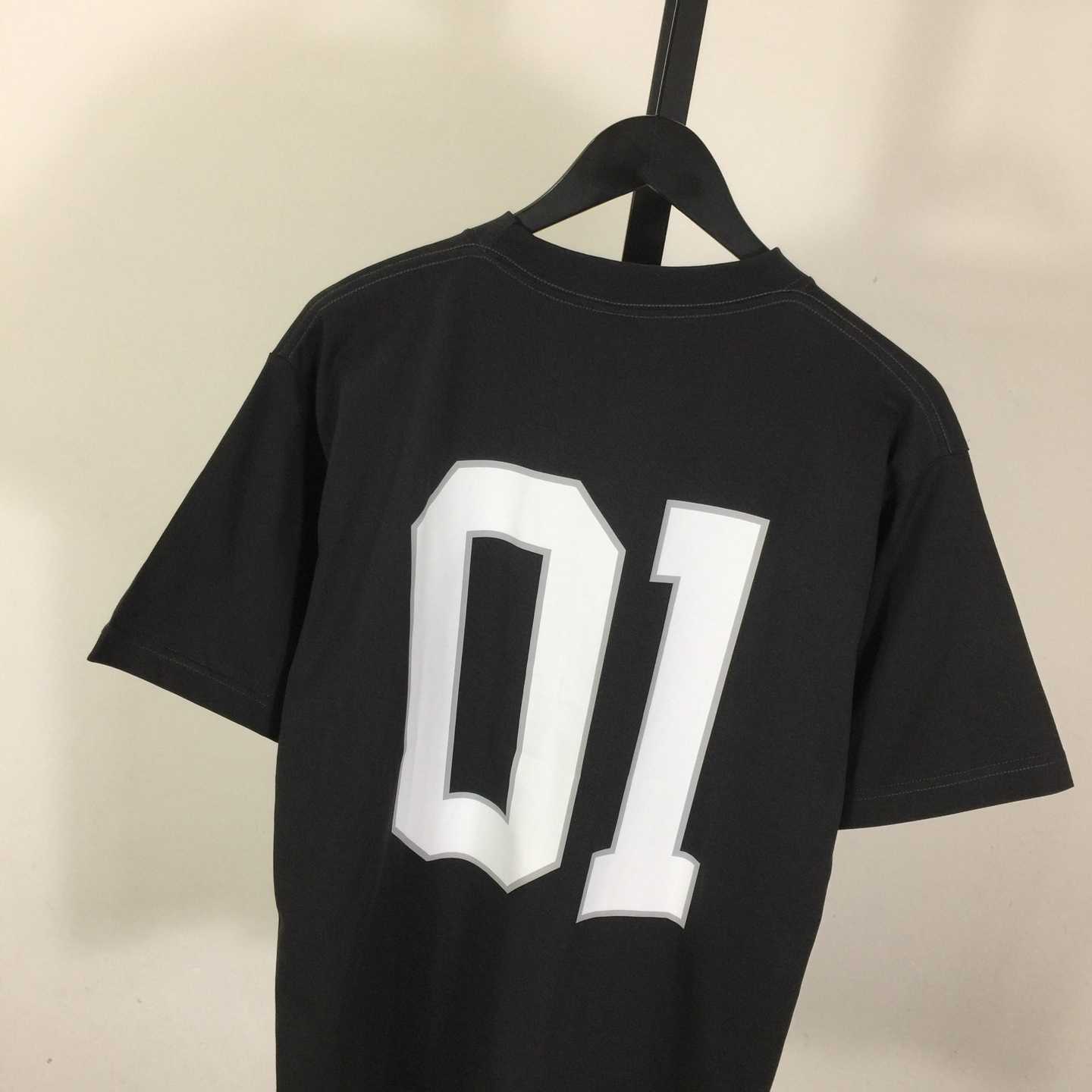 Balenciaga Basketball Series - Oversized T-Shirt in washed black vintage jersey - DesignerGu