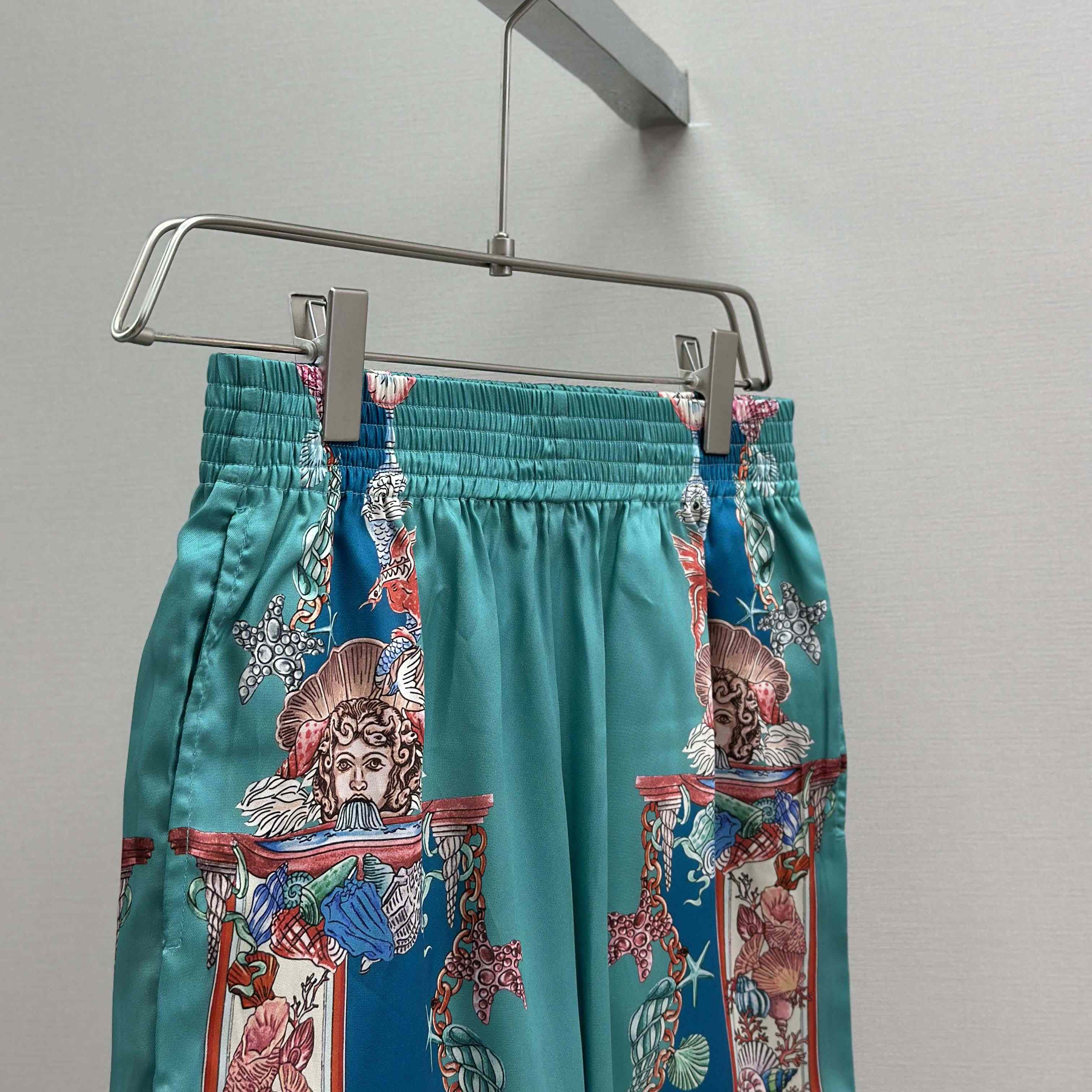 Versace Coral Theatre Silk Shirt & Silk Shorts - DesignerGu