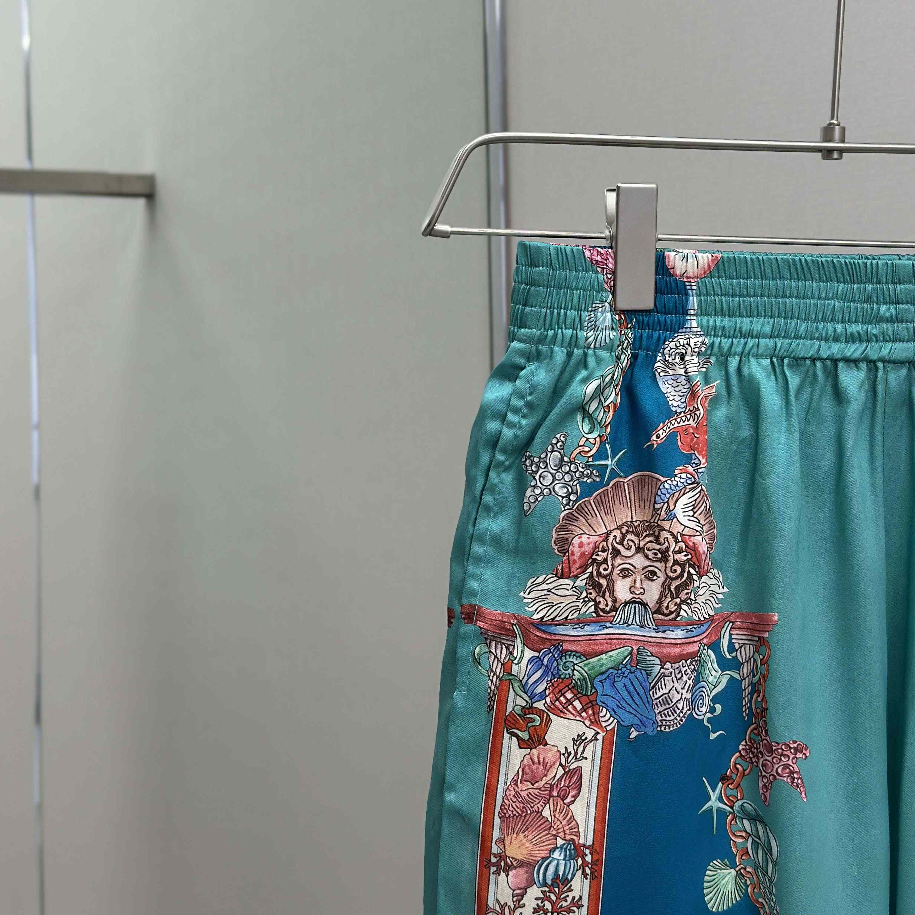 Versace Coral Theatre Silk Shirt & Silk Shorts - DesignerGu