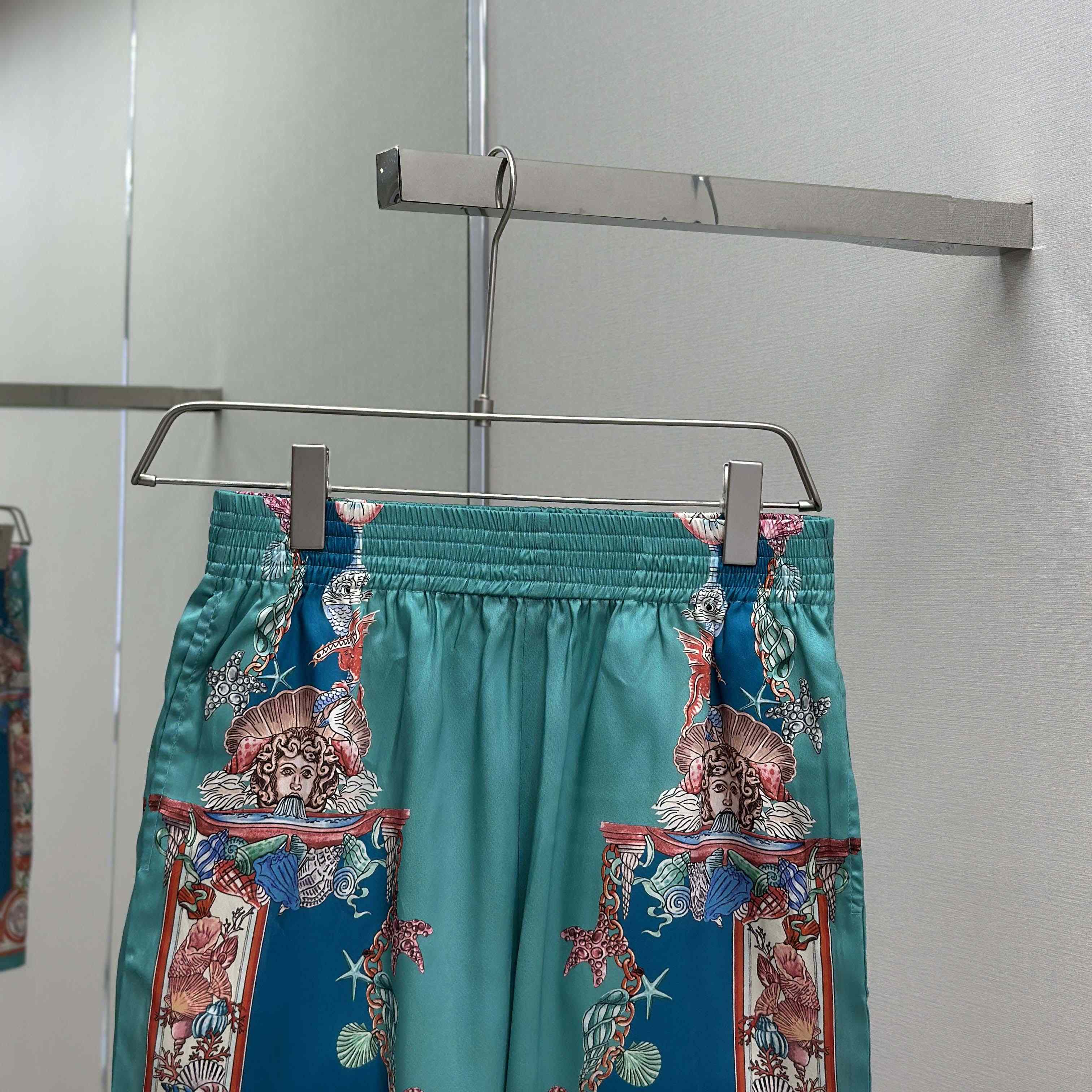 Versace Coral Theatre Silk Shirt & Silk Shorts - DesignerGu