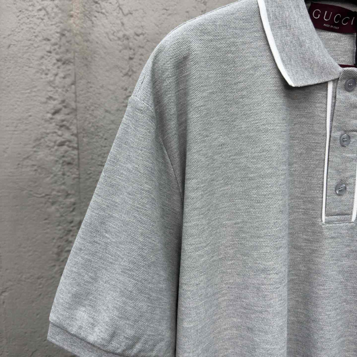 Gucci Cotton Piquet Polo Shirt - DesignerGu