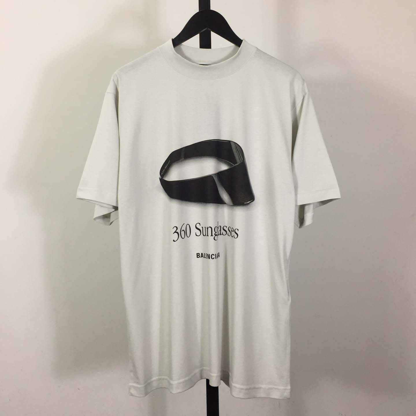 Balenciaga 360 Sunglasses T-Shirt Medium Fit In Dirty White Dry Jersey - DesignerGu