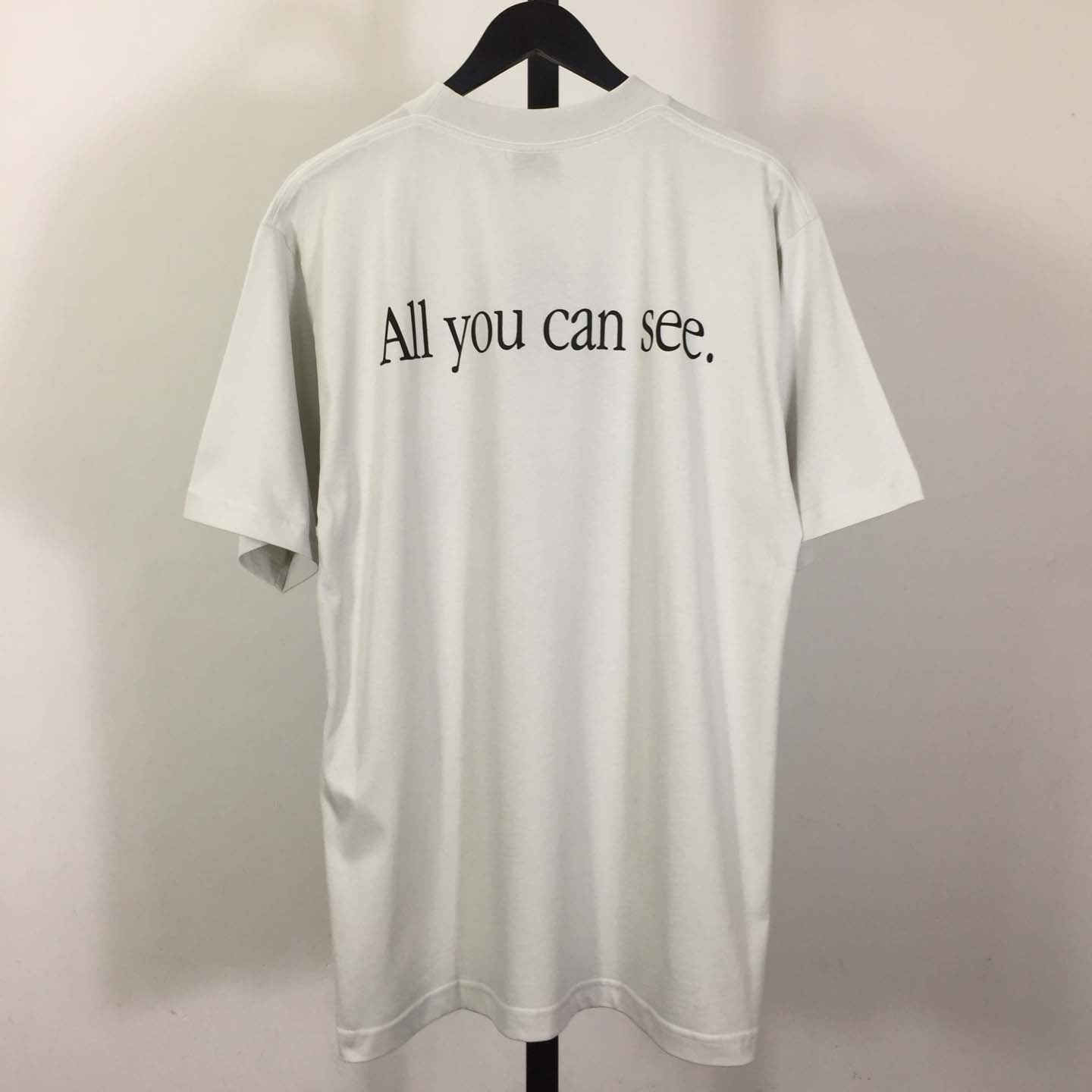 Balenciaga 360 Sunglasses T-Shirt Medium Fit In Dirty White Dry Jersey - DesignerGu
