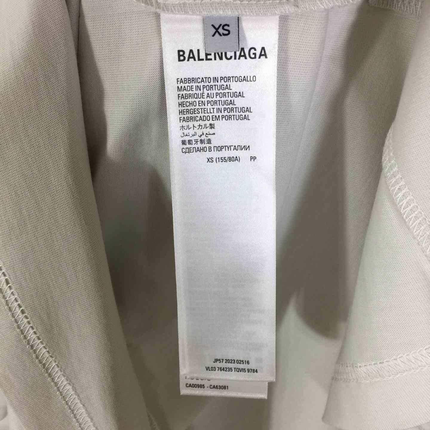 Balenciaga 360 Sunglasses T-Shirt Medium Fit In Dirty White Dry Jersey - DesignerGu