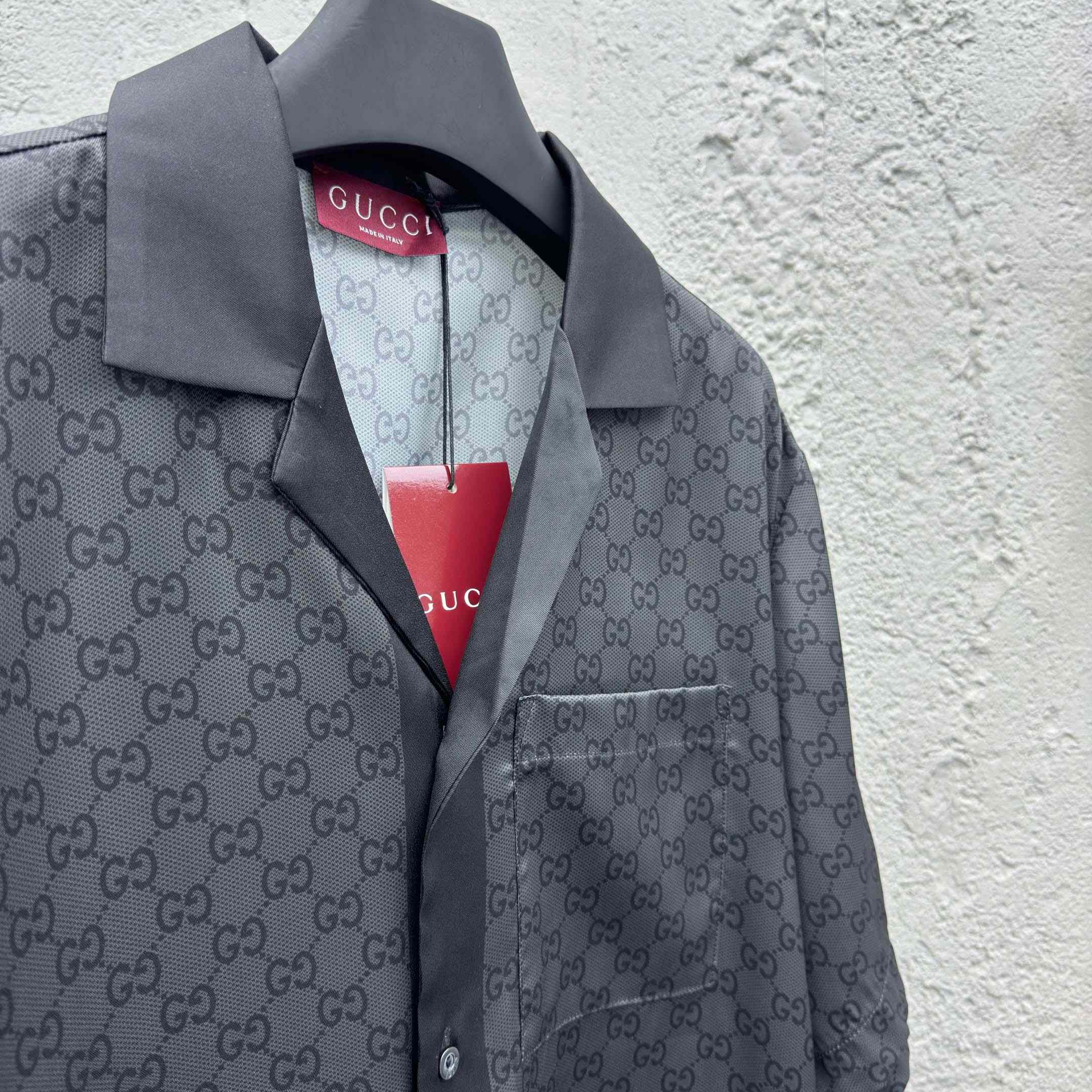 Gucci Printed Silk Twill Bowling Shirt - DesignerGu