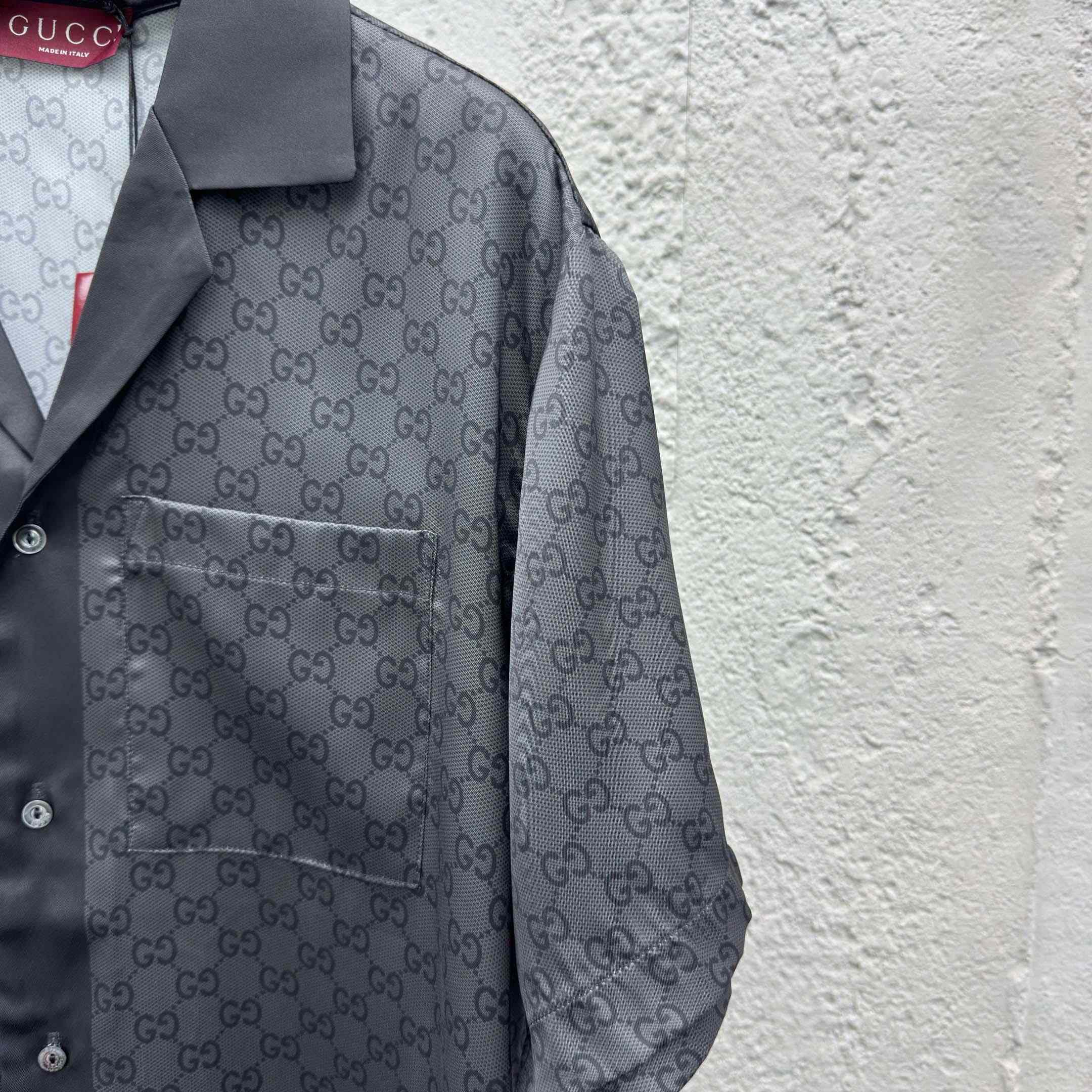 Gucci Printed Silk Twill Bowling Shirt - DesignerGu