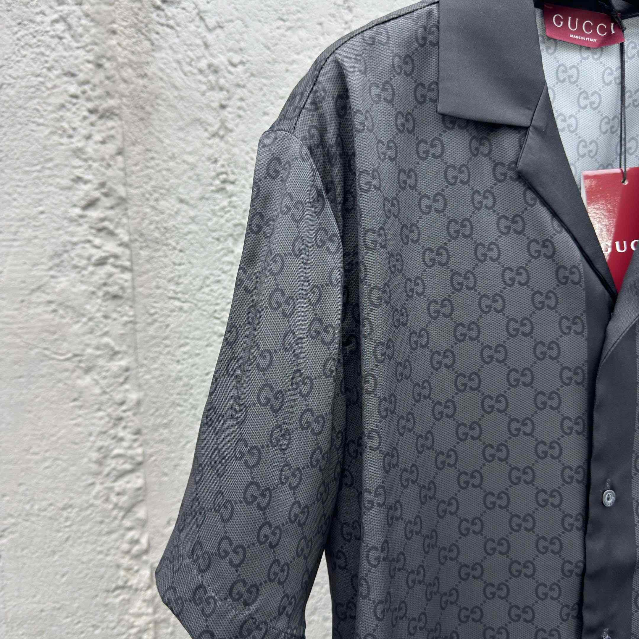 Gucci Printed Silk Twill Bowling Shirt - DesignerGu