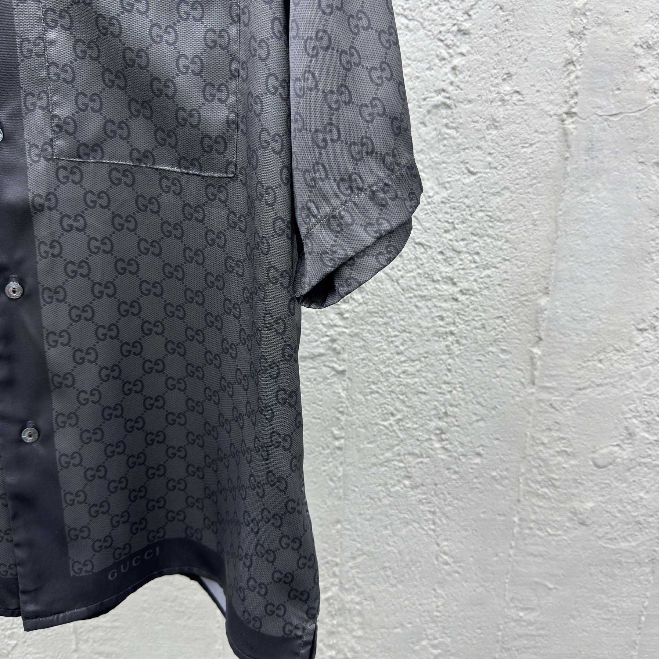 Gucci Printed Silk Twill Bowling Shirt - DesignerGu