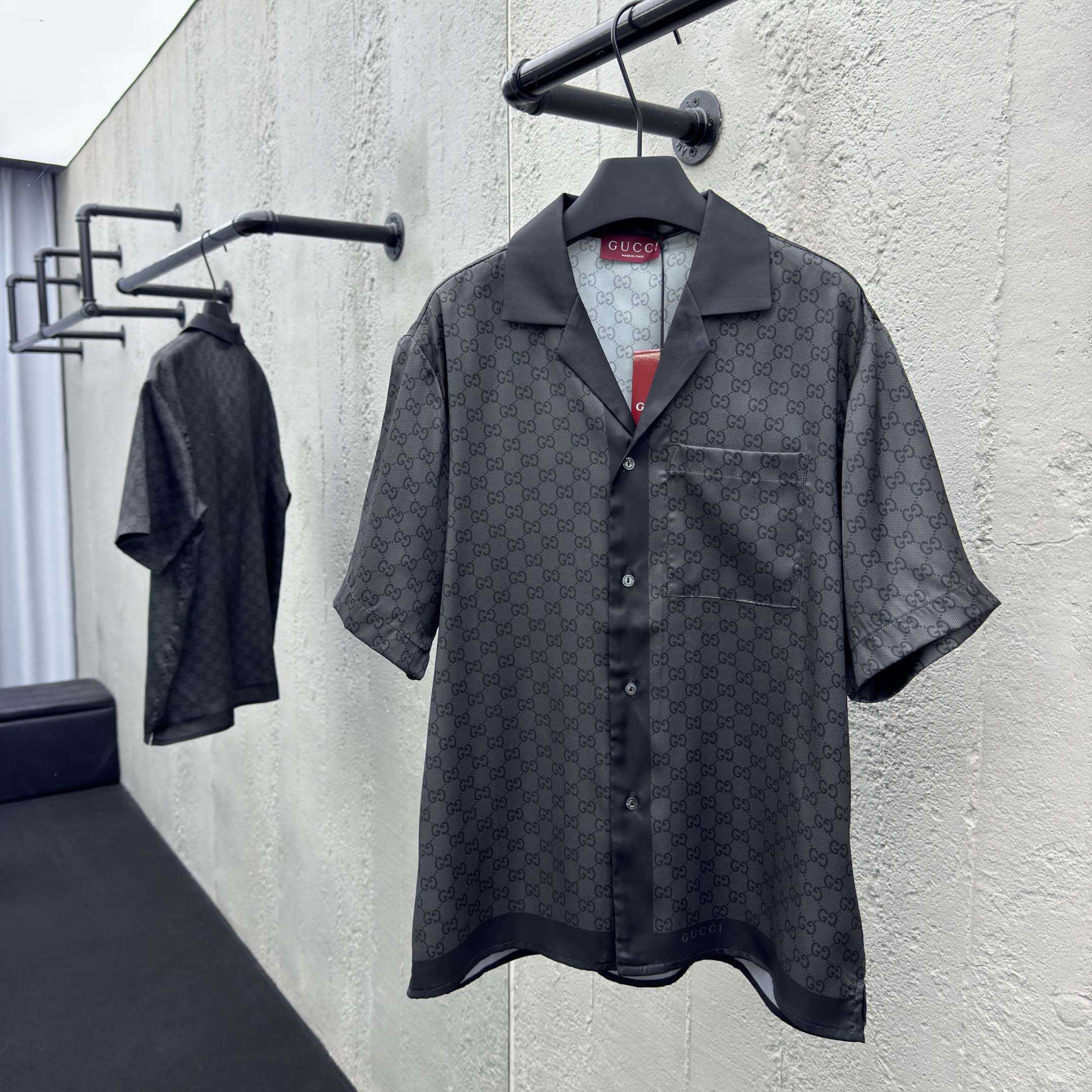 Gucci Printed Silk Twill Bowling Shirt - DesignerGu